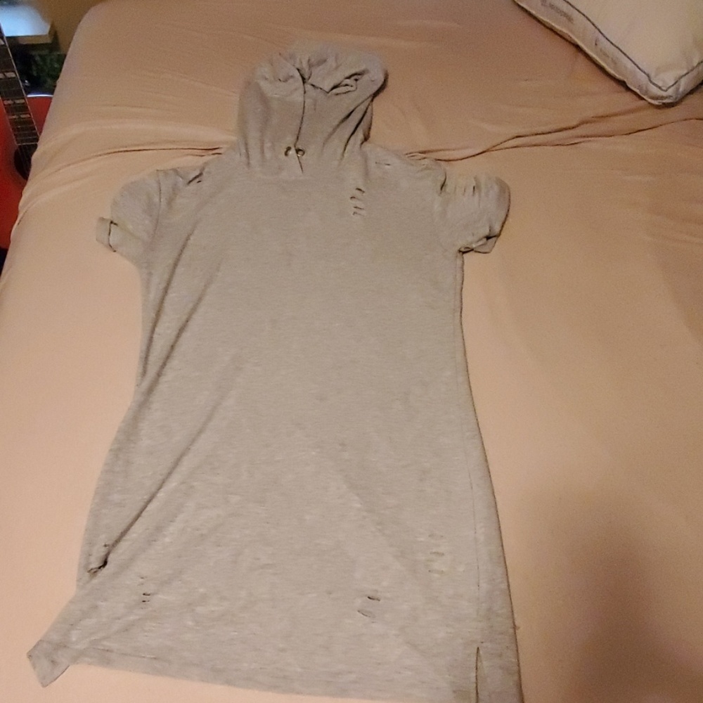 Ripped sweater dress